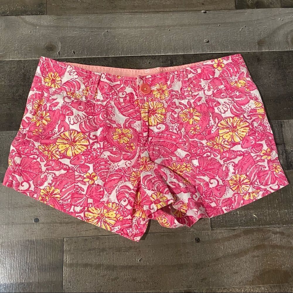 Iilly Pulitzer shorts pink floral size 0